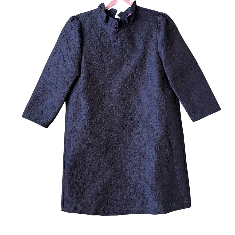 THML Textured Navy Shift Dress w/ Bow Back | Size M | NWT - Picture 9 of 10